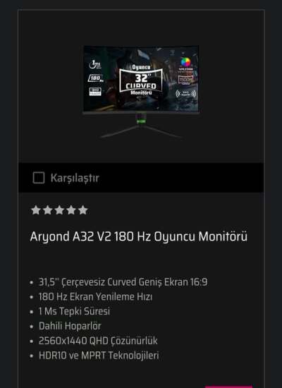 Monster 32" 2K Monitör
