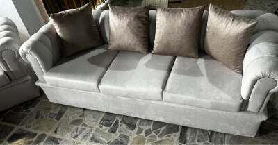 Like-New Living Room Sofa Set (Freshly Reupholstered)